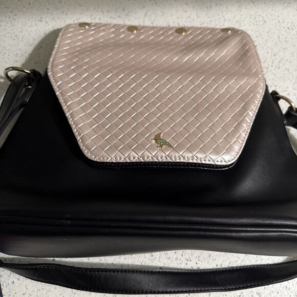 Oneoddbird Black Flap Shoulder Bag Crossbody Purse w/ 3 Interchangeable Flaps - Picture 12 of 14